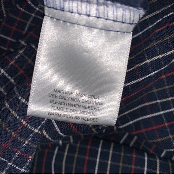 KNIGHTSBRIDGE Wrinkle Resistant Shirt Men's 4X Blue Plaid Long Sleeve Button Up - Picture 5 of 6